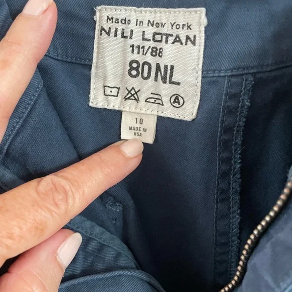 NILI LOTAN Jenna Pant, Teal Blue, Size 10, EUC